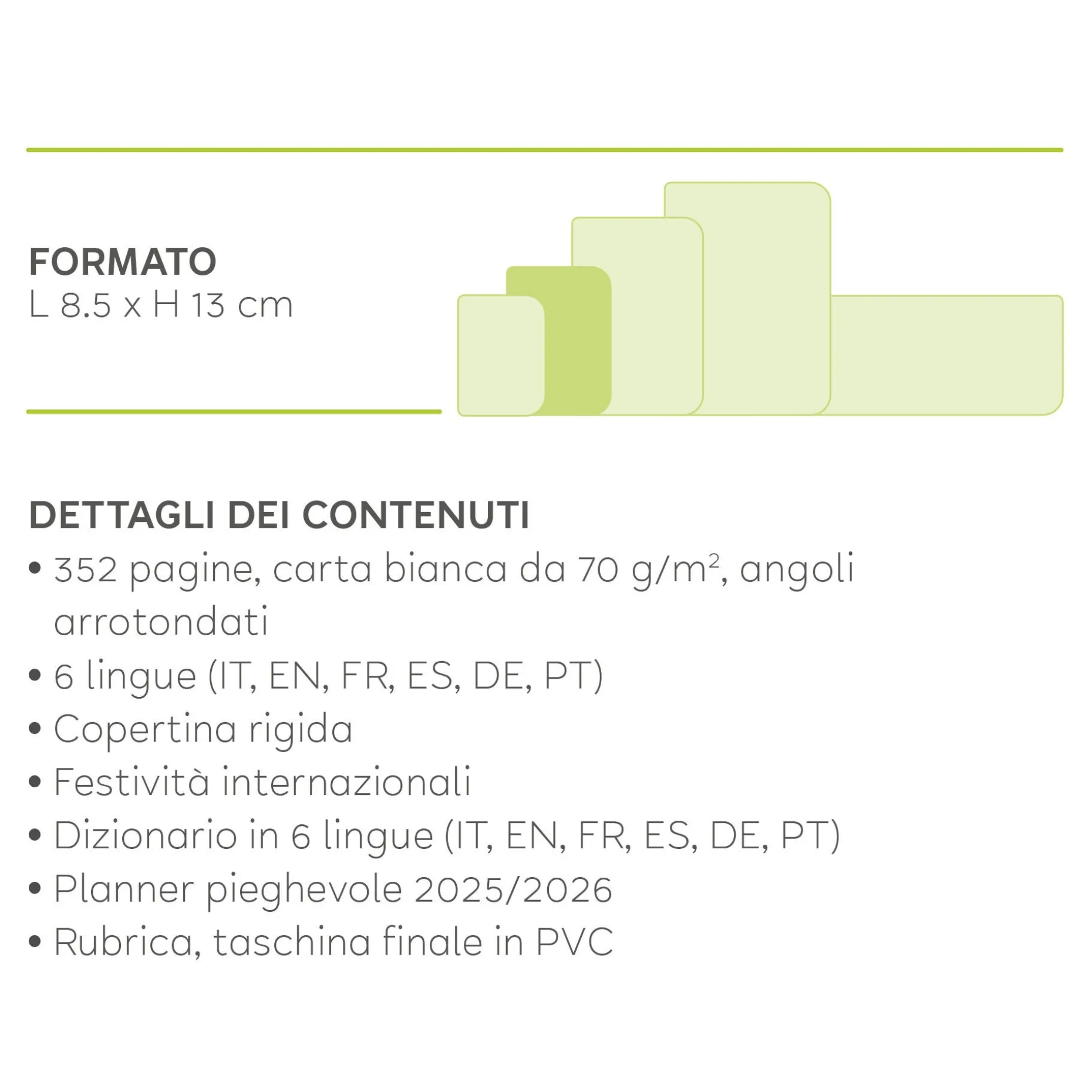 Agenda 12 Mesi Giornaliera - Small - Spiralata - 2025