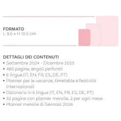 Agenda 16 Mesi Giornaliera - Small - 2024/2025