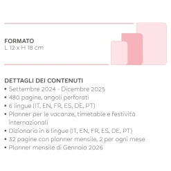 Agenda 16 Mesi Giornaliera - Medium - 2024/2025
