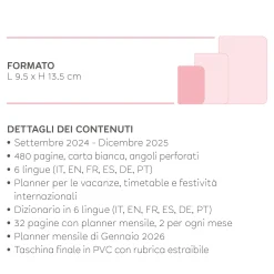 Agenda 16 Mesi Giornaliera - Small - 2024/2025