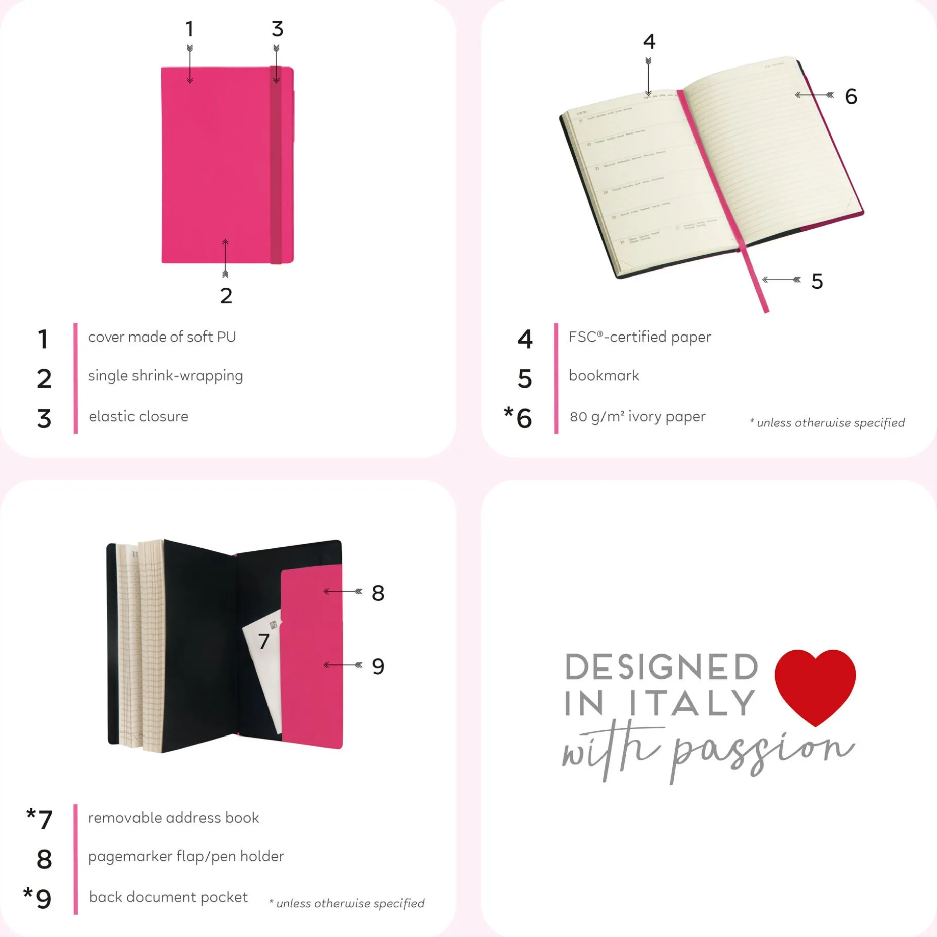 Agenda 12 Mesi Settimanale - Medium - Con Notebook - 2025