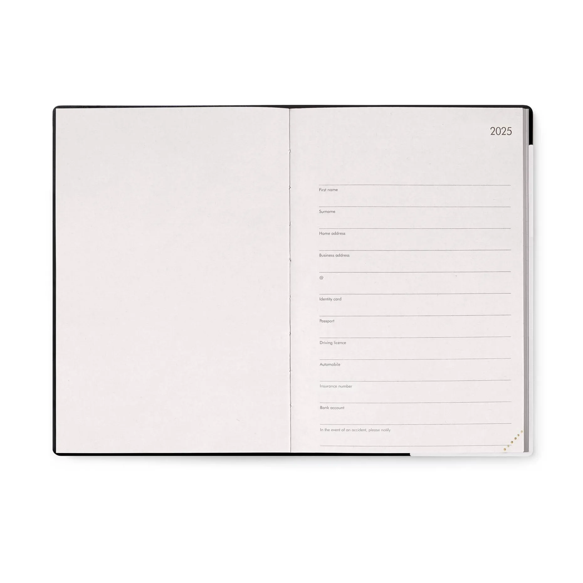 Agenda 12 Mesi Settimanale - Medium - Con Notebook - 2025
