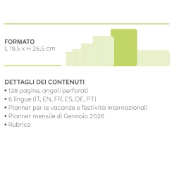 Agenda 12 Mesi Settimanale - Maxi - 2025