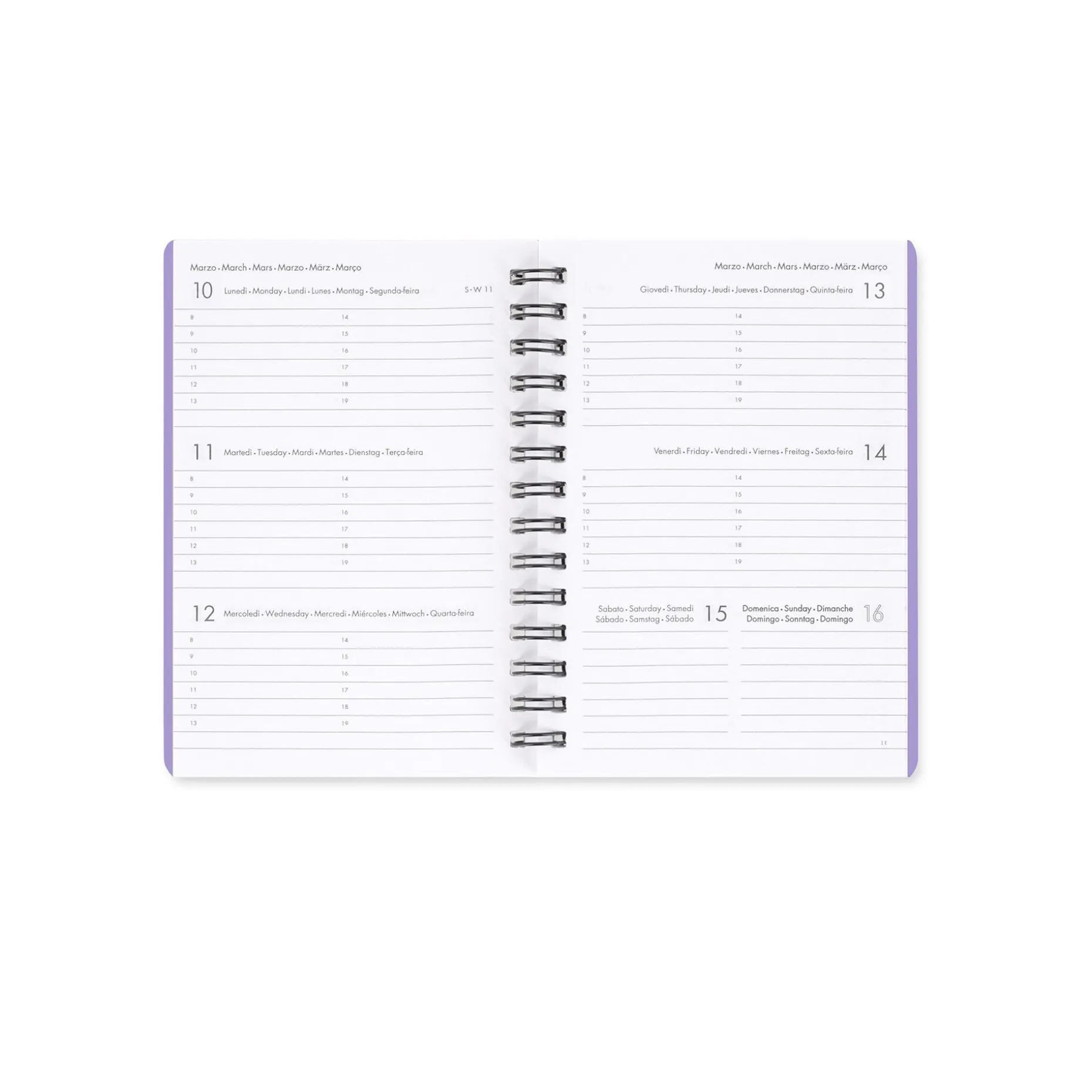 Agenda 12 Mesi Settimanale - Small - Spiralata - 2025