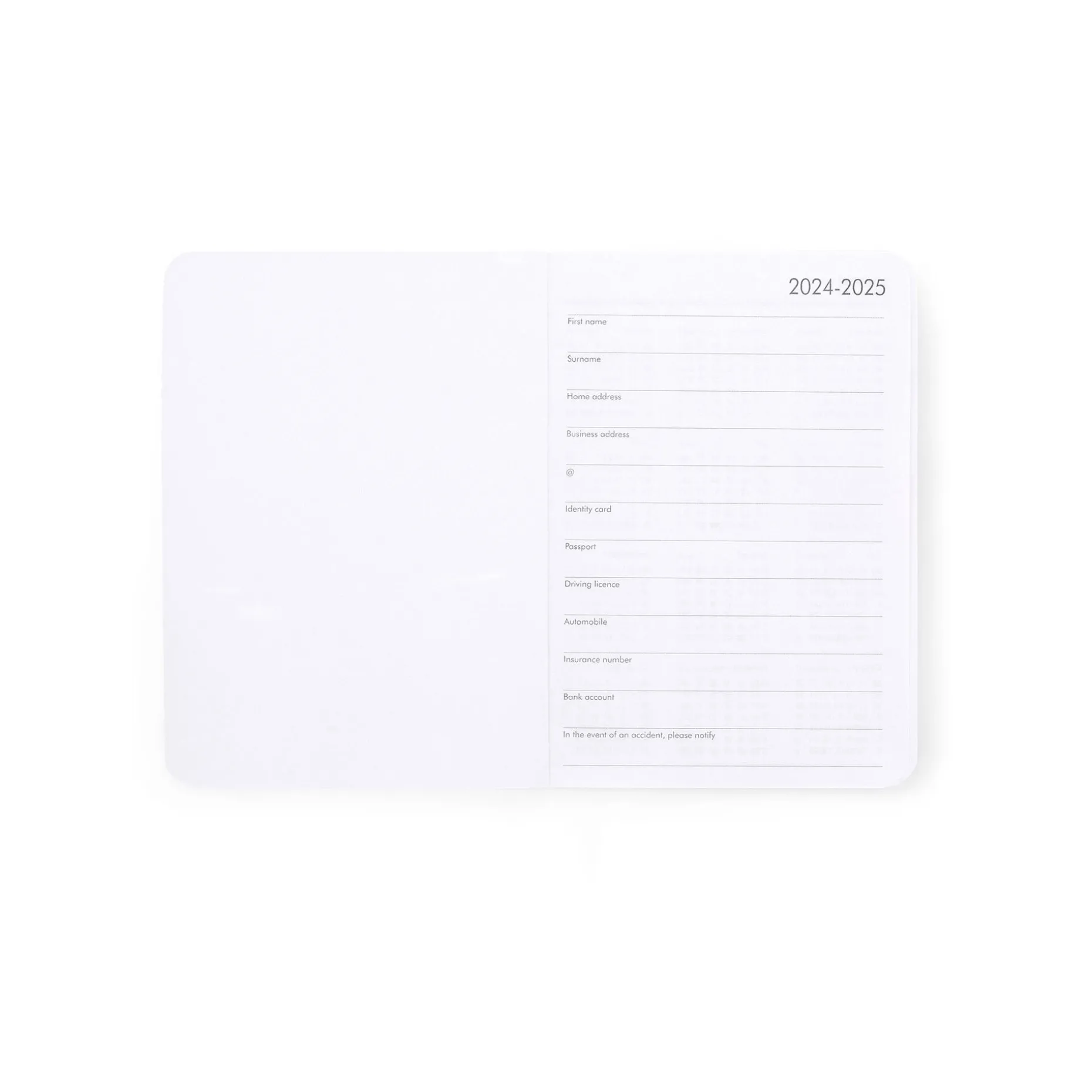 Agenda 16 Mesi Settimanale - Small - con Notebook - 2024/2025