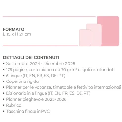 Agenda 16 Mesi Settimanale - Large - Spiralata - 2024/2025