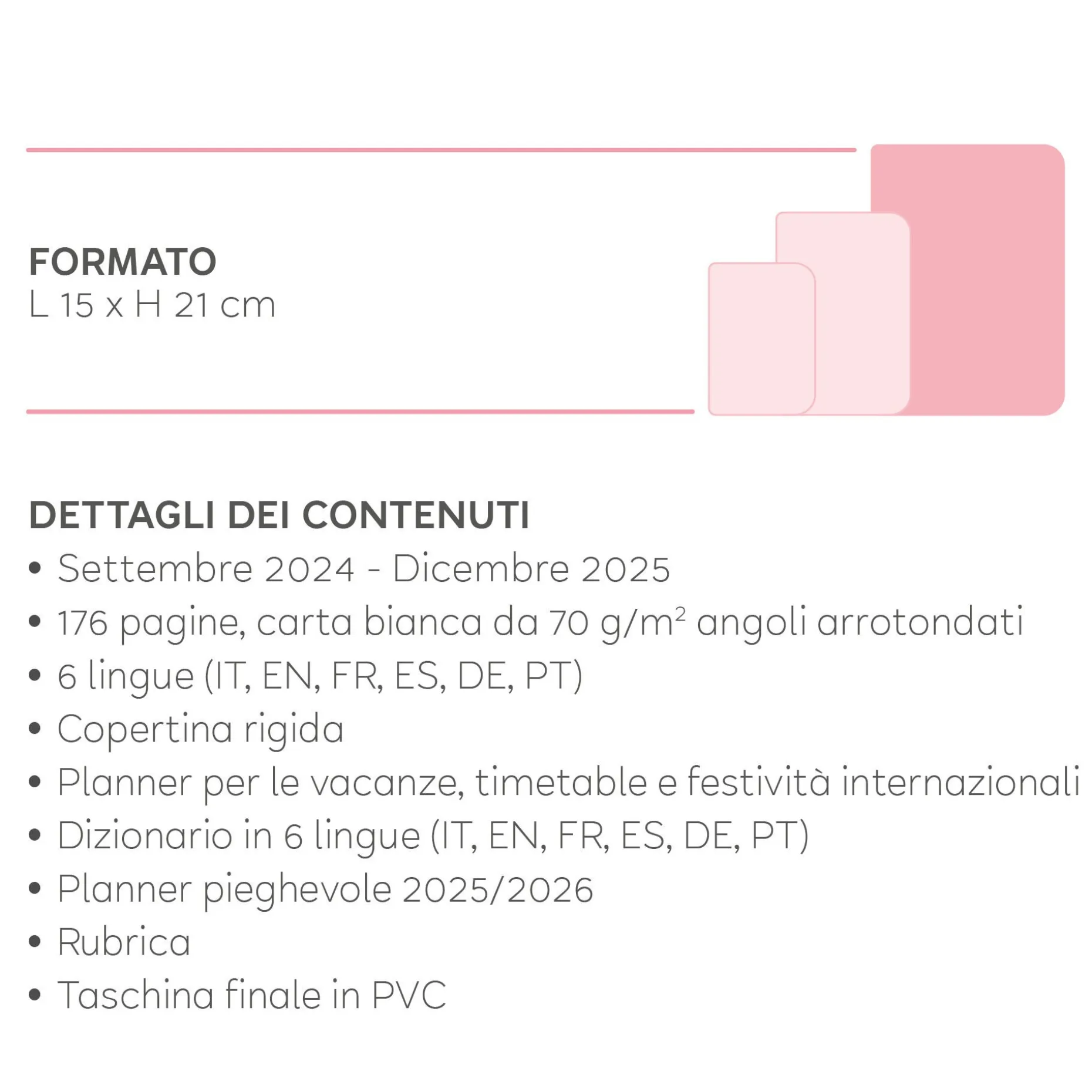 Agenda 16 Mesi Settimanale - Large - Spiralata - 2024/2025