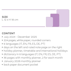 Agenda 18 Mesi Settimanale - Medium - 2024/2025