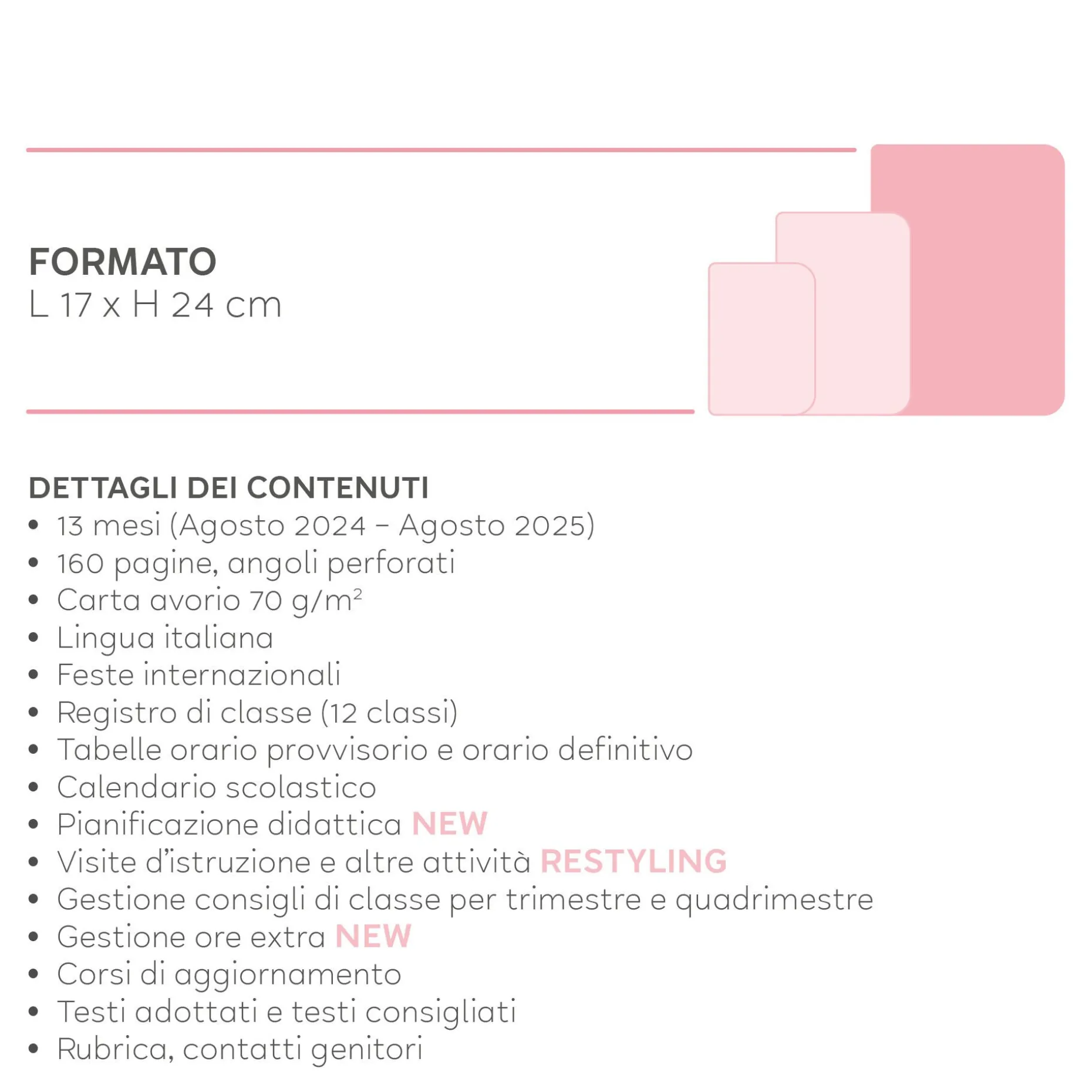 Agenda del Docente 13 Mesi Settimanale - 2024/2025