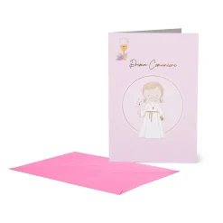 Biglietto d'Auguri - Comunione Bimba
