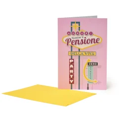 Biglietto d'Auguri - Finalmente in Pensione per Lei