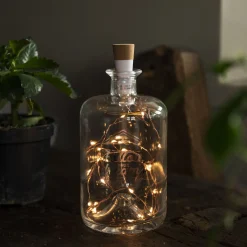 Bottiglia in Vetro con Filo di Luci Led