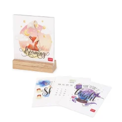 Calendario con Base in Legno - 2025