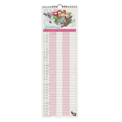 Calendario da Parete 2025 - 16 x 49 cm
