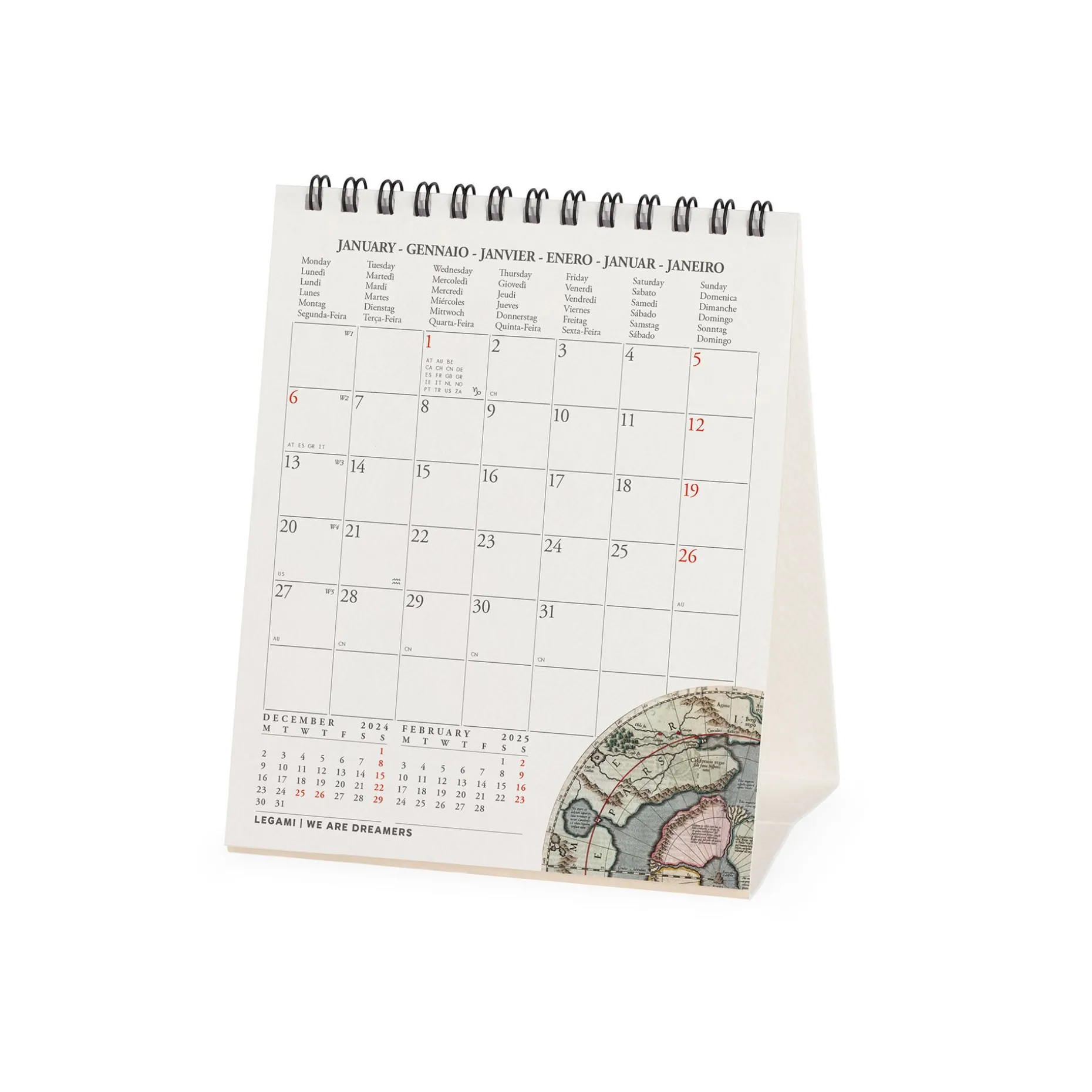 Calendario da Tavolo 2025 - 12 x 14,5 cm