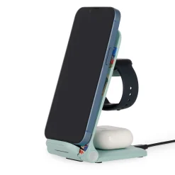 Caricabatteria Wireless 3 in 1 con Supporto - Charging Station