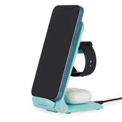 Caricabatteria Wireless 3 in 1 con Supporto - Charging Station