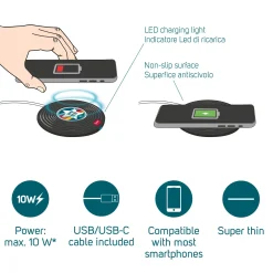 Caricabatterie Wireless per Smartphone - Super Fast