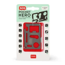 Carta Multifunzione in Acciaio 11 In 1 - SOS Pocket Hero