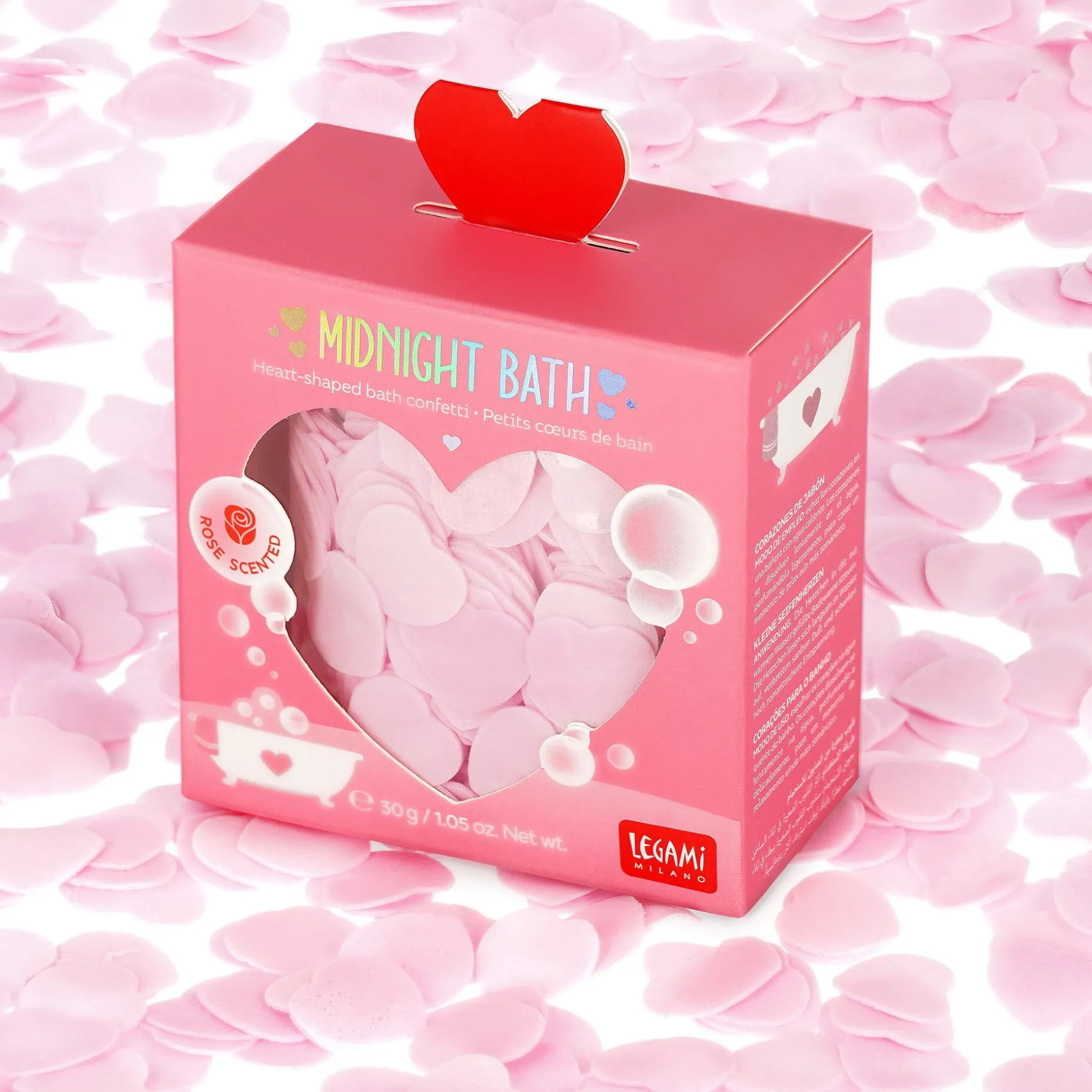 Coriandoli di Sapone da Bagno a Forma di Cuore