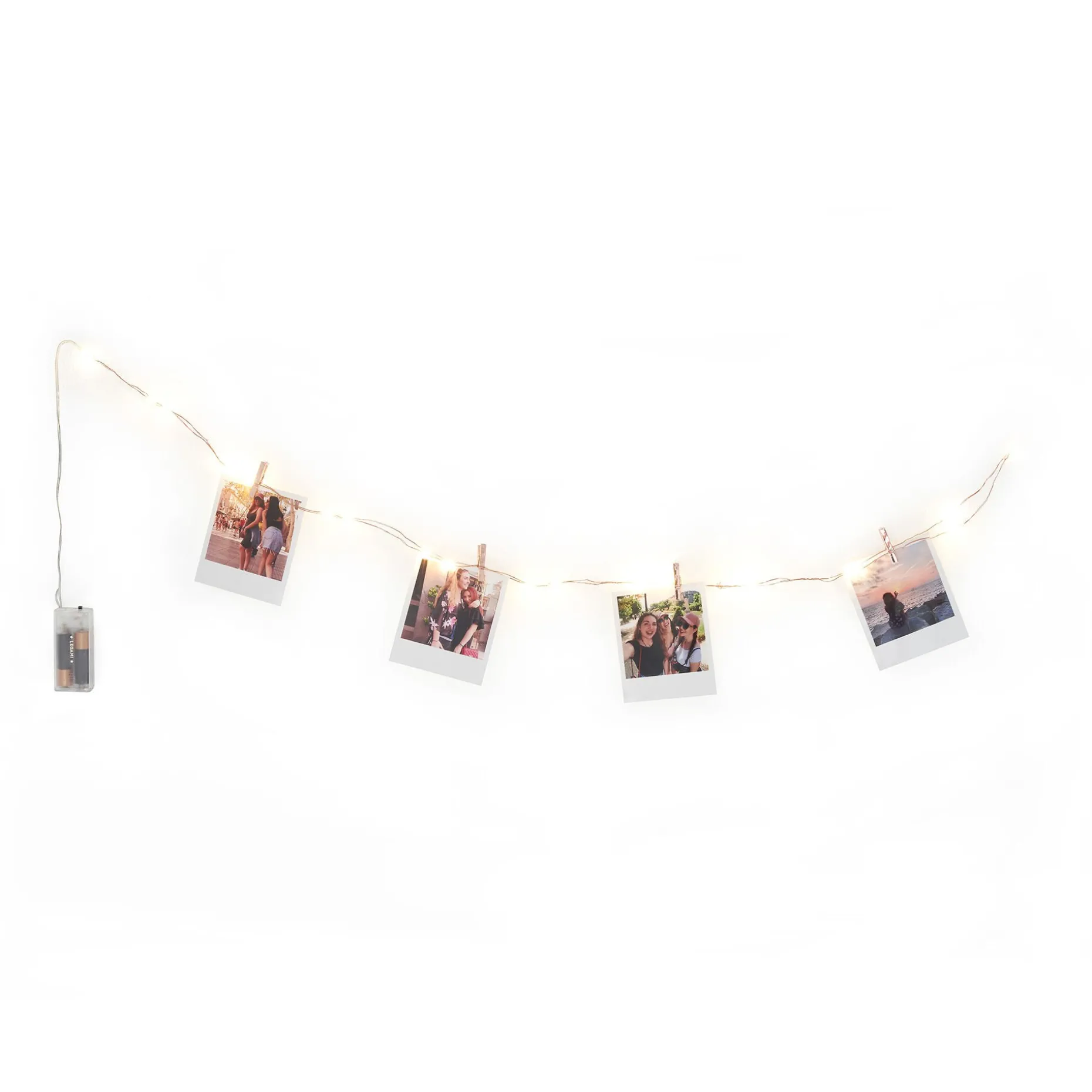 Filo di Luci Decorative con Clip Portafoto