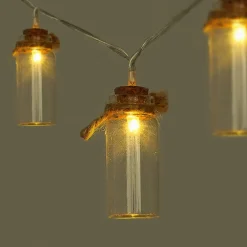 Filo di Luci Led con Vasetti di Vetro