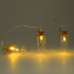Filo di Luci Led con Vasetti di Vetro
