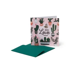 Mini Biglietto d'Auguri - Cactus Love