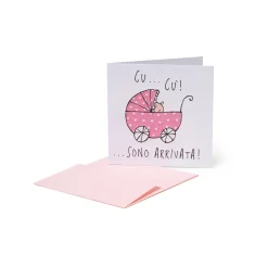 Mini Biglietto d'Auguri - Nascita - Cucu Bimba