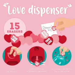 Mini Distributore Gomme per Cancellare - Love Dispenser