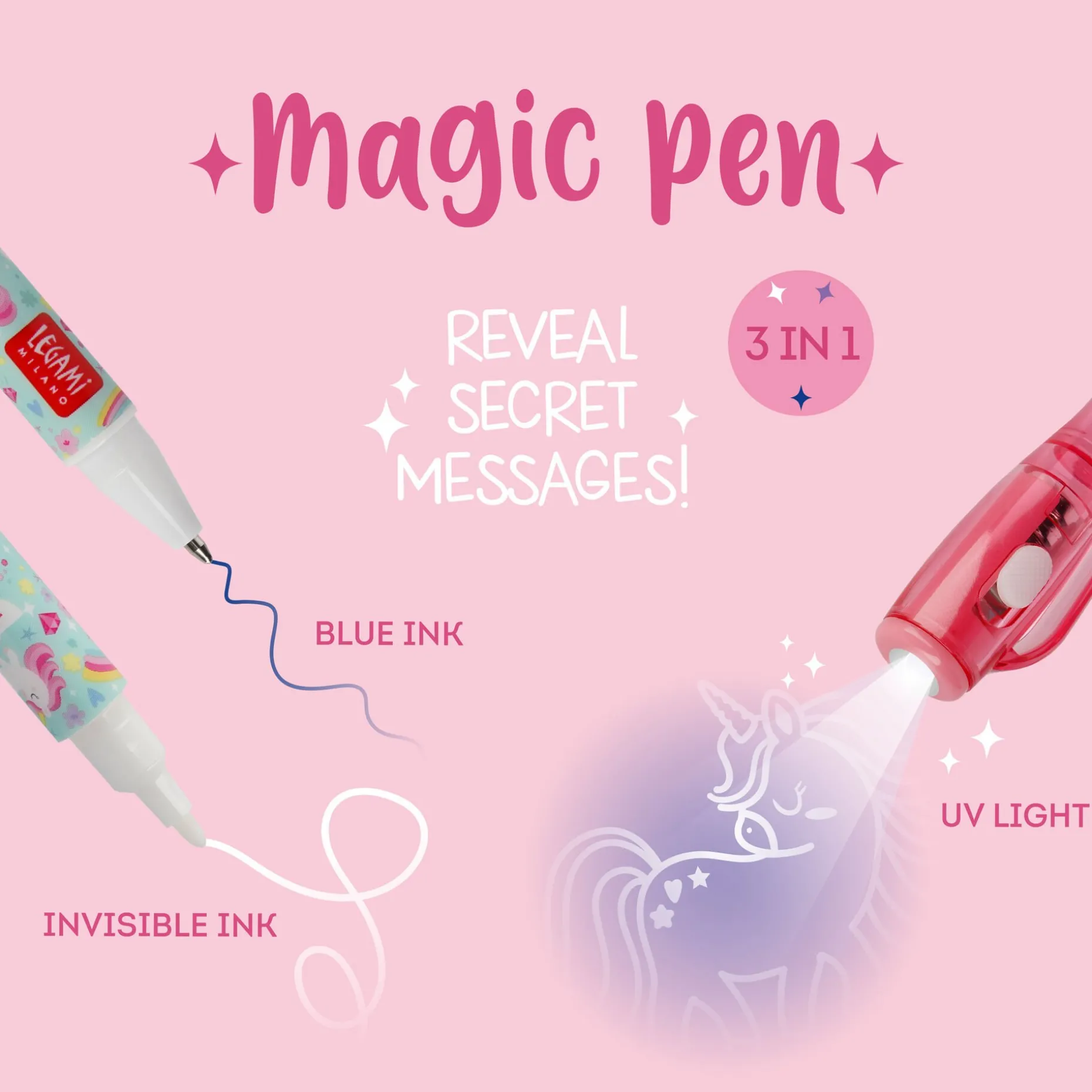 Penna con Inchiostro Invisibile - Magic Pen