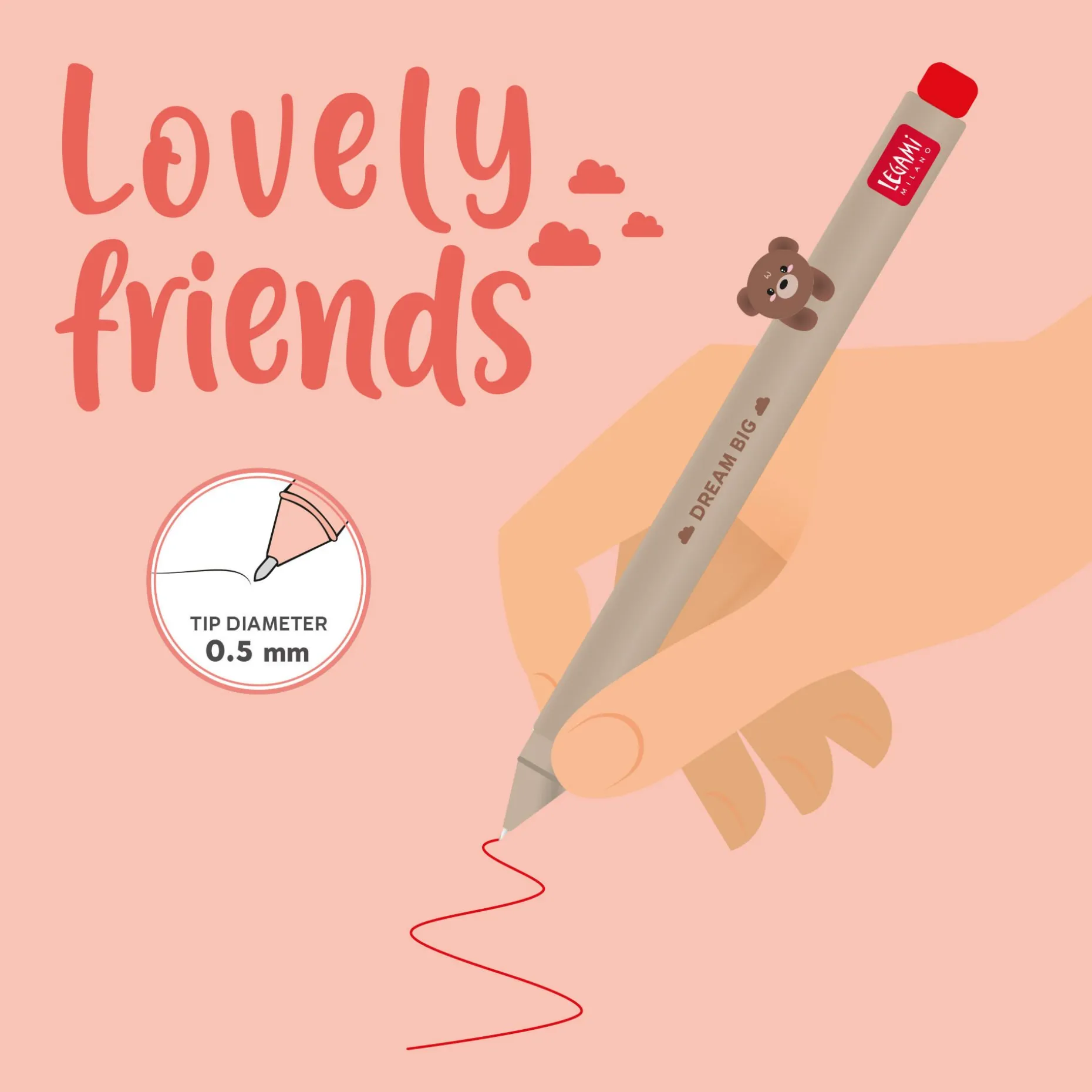 Penna Gel - Lovely Friends