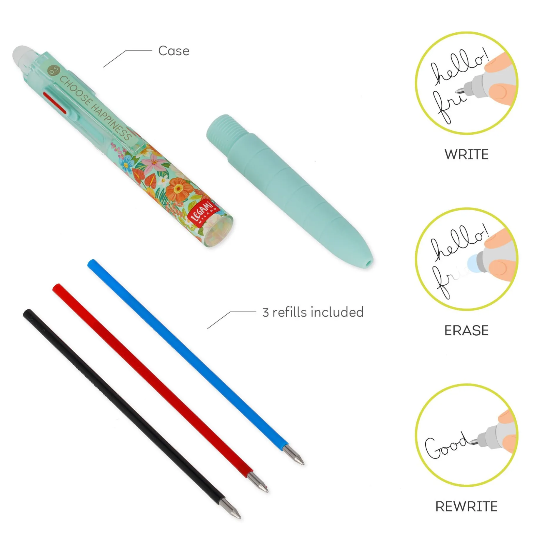 Penna Gel Cancellabile 3 Colori