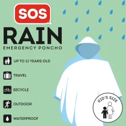 Poncho Impermeabile per Bambini - SOS Rain-Kid's size