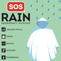Poncho Usa e Getta, con Cappuccio