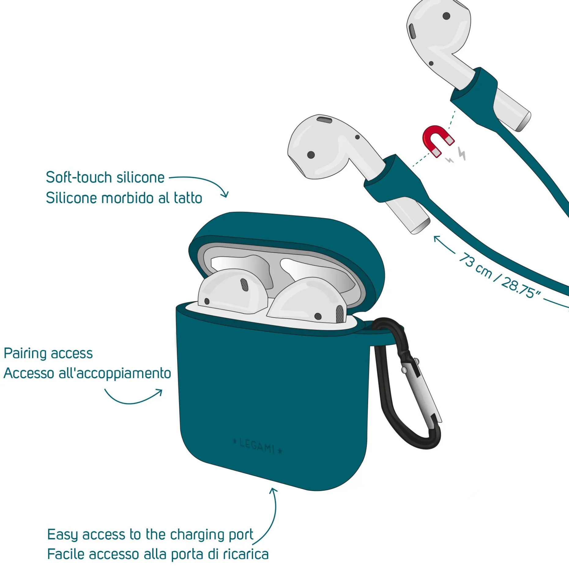Set Custodia e Cordino per AirPods Pro - Air'n Go