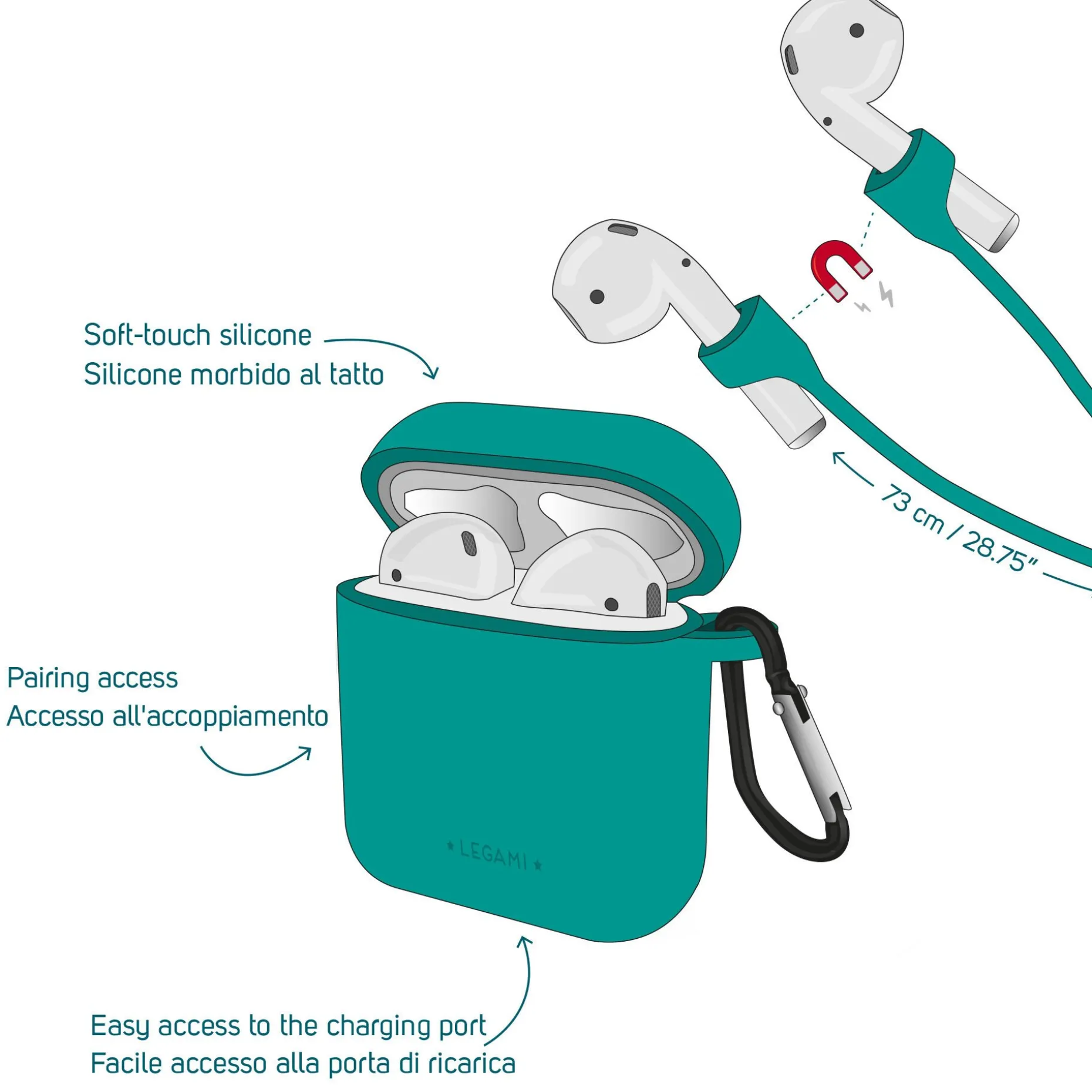 Set Custodia e Cordino per AirPods Pro - Air'n Go