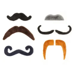 Set di 6 Baffi Finti Autoadesivi - Hot Mou-stache