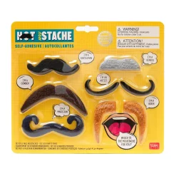 Set di 6 Baffi Finti Autoadesivi - Hot Mou-stache