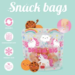 Set di 3 Buste per Alimenti - Snack Bags
