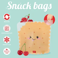 Set di 3 Buste per Alimenti - Snack Bags