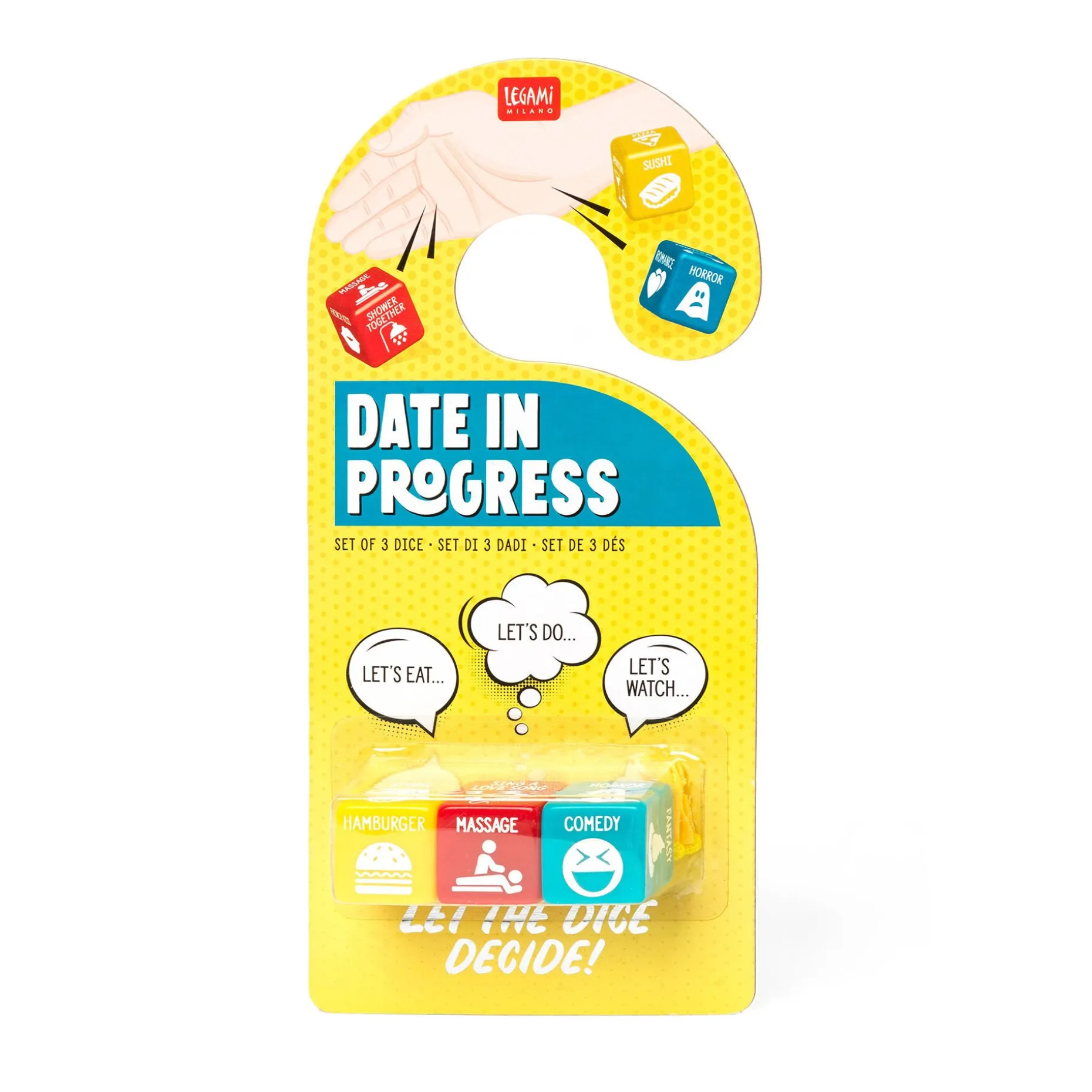 Set di 3 Dadi - Date in Progress