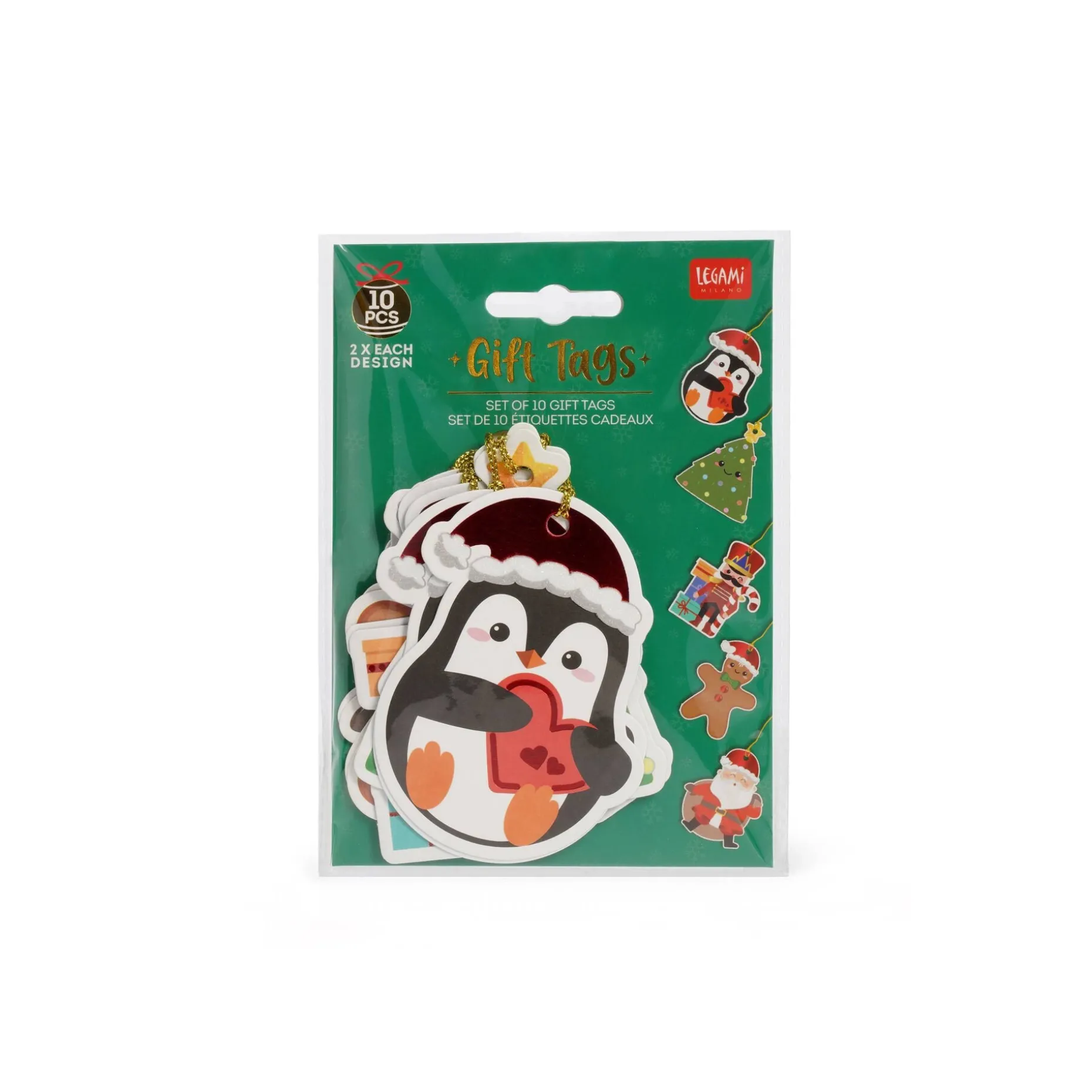 Set di 10 Etichette Regalo Natalizie