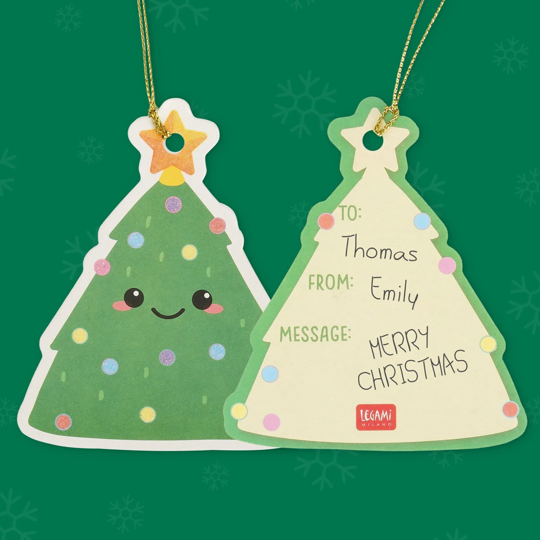 Set di 10 Etichette Regalo Natalizie
