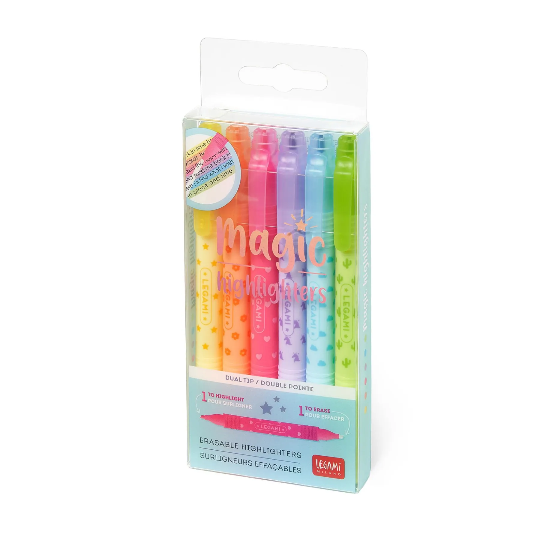 Set di 6 Evidenziatori Cancellabili - Magic Highlighters