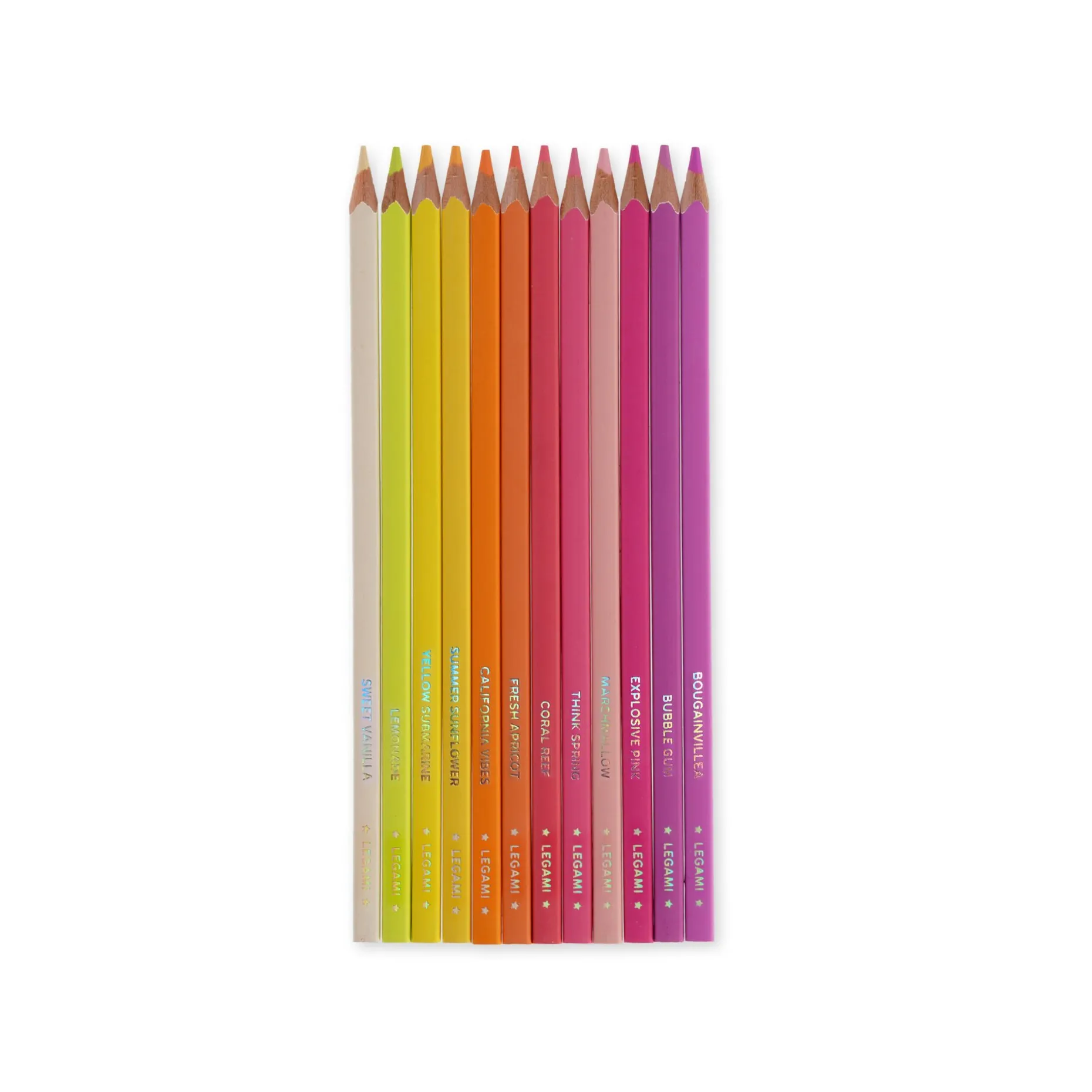 Set di 12 Matite Colorate - Live Colorfully