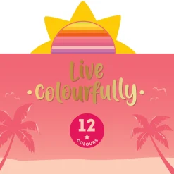 Set di 12 Matite Colorate - Live Colorfully