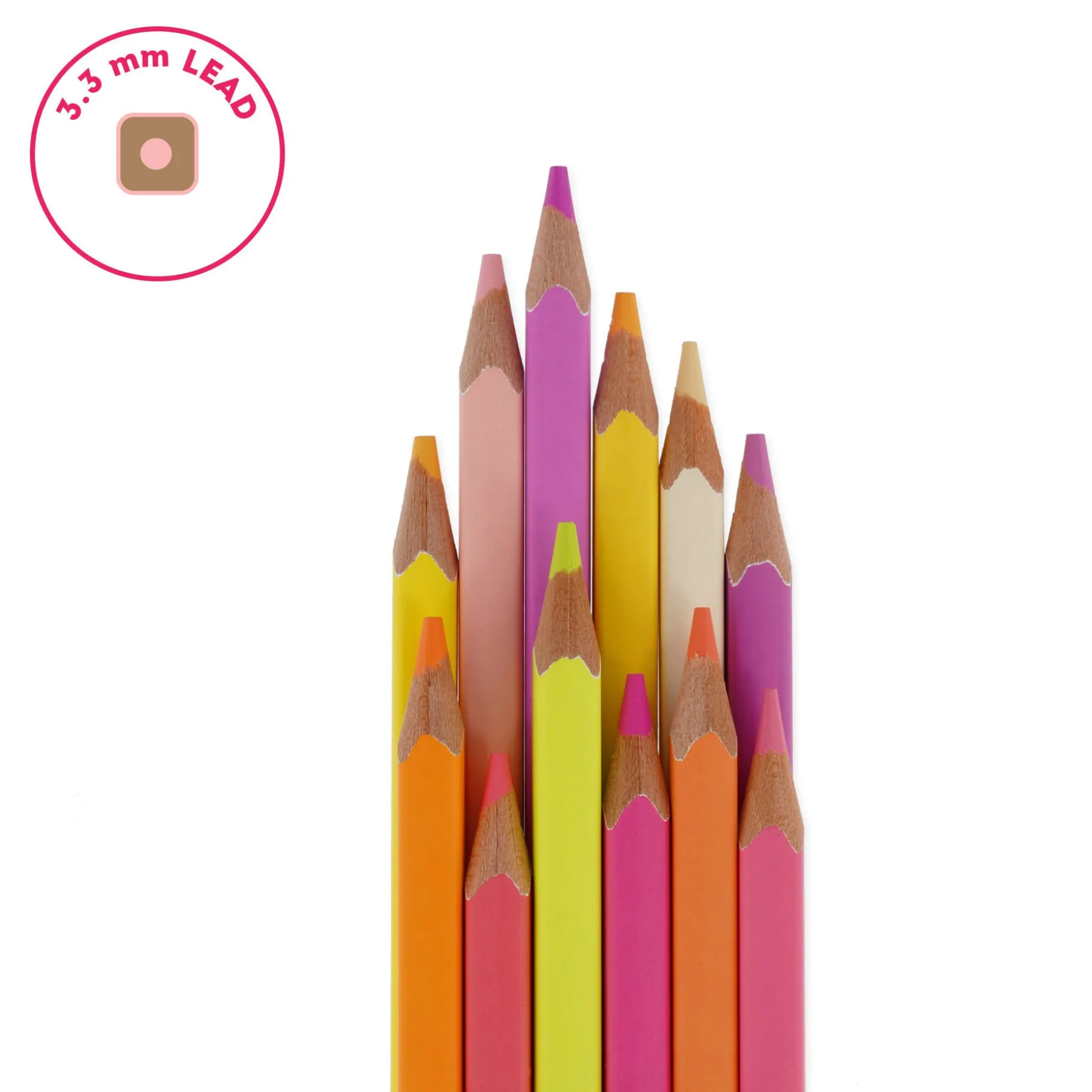 Set di 12 Matite Colorate - Live Colorfully