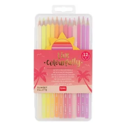 Set di 12 Matite Colorate - Live Colorfully