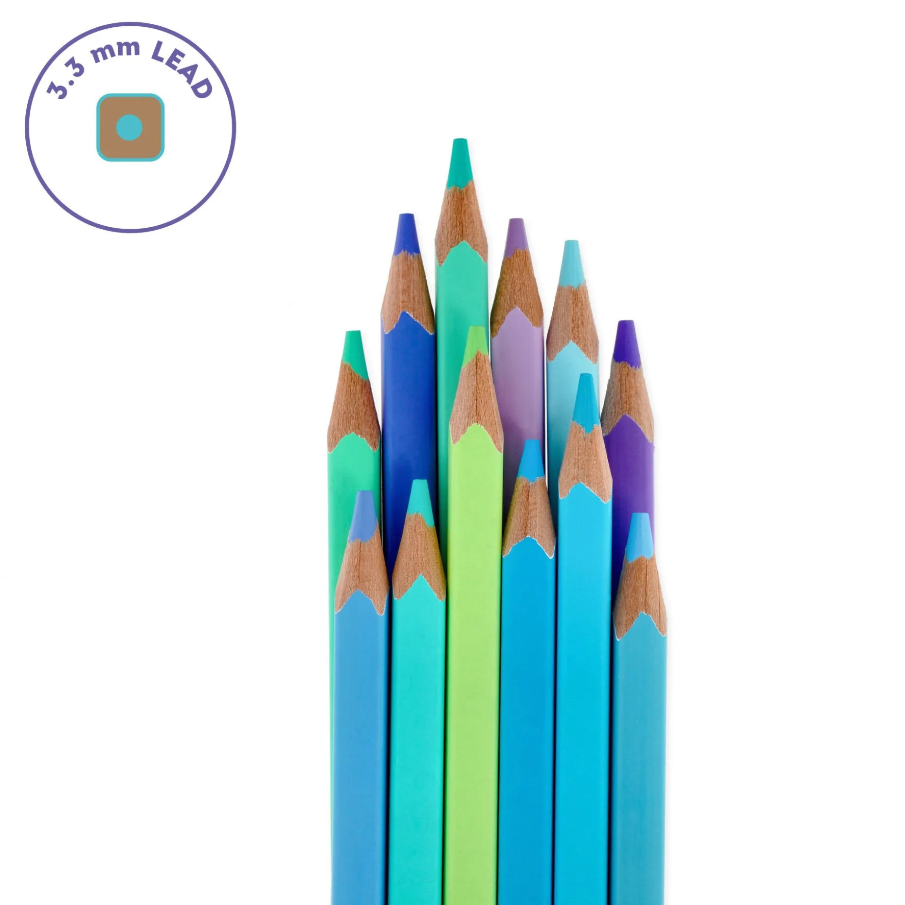 Set di 12 Matite Colorate - Live Colorfully